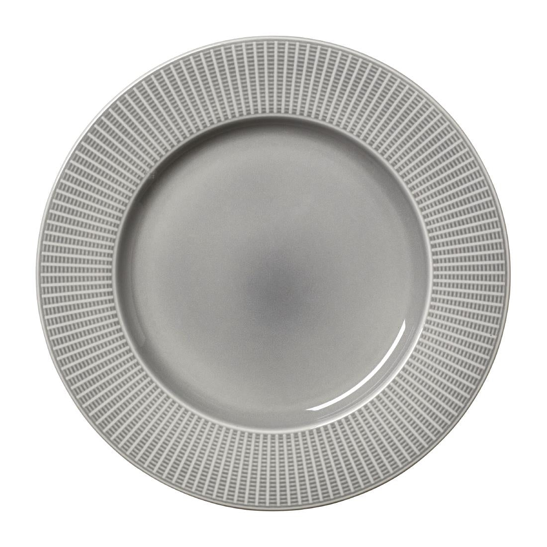 VV1793 Steelite Willow Mist Gourmet Plates Large Well Grey 285mm (Pack of 6)