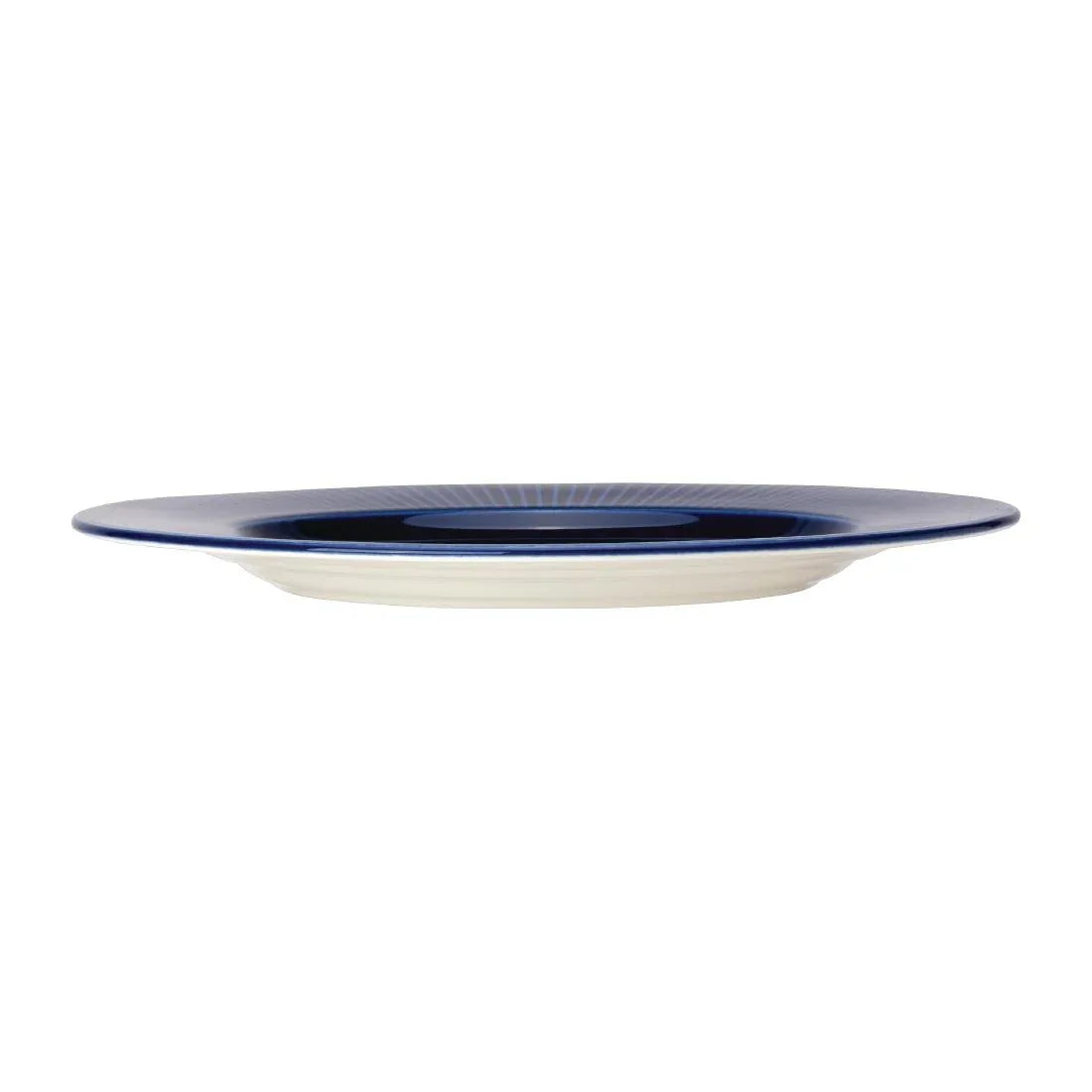 VV1801 Steelite Willow Azure Gourmet Plates Large Well Blue 285mm (Pack of 6) - JD Catering Equipment Solutions Ltd