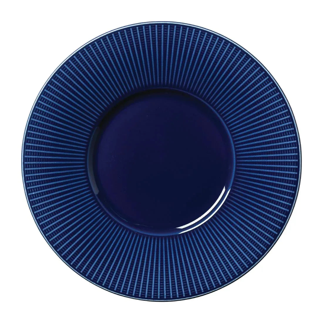 VV1802 Steelite Willow Azure Gourmet Plates Medium Well Blue 285mm (Pack of 6) - JD Catering Equipment Solutions Ltd