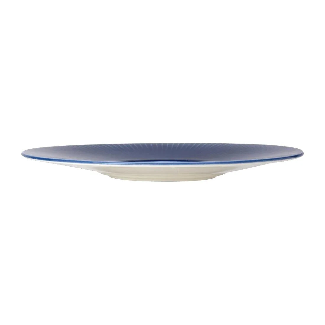 VV1803 Steelite Willow Azure Gourmet Plates Small Well Blue 285mm (Pack of 6) - JD Catering Equipment Solutions Ltd