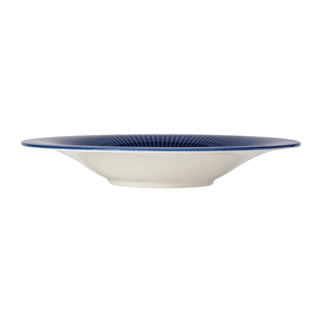 VV1805 Steelite Willow Azure Gourmet Rimmed Coupe Bowls Blue 285mm (Pack of 6)