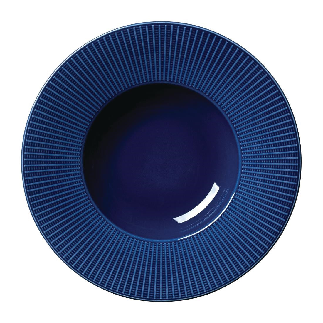 VV1807 Steelite Willow Azure Gourmet Deep Rimmed Bowls Blue 285mm (Pack of 6)