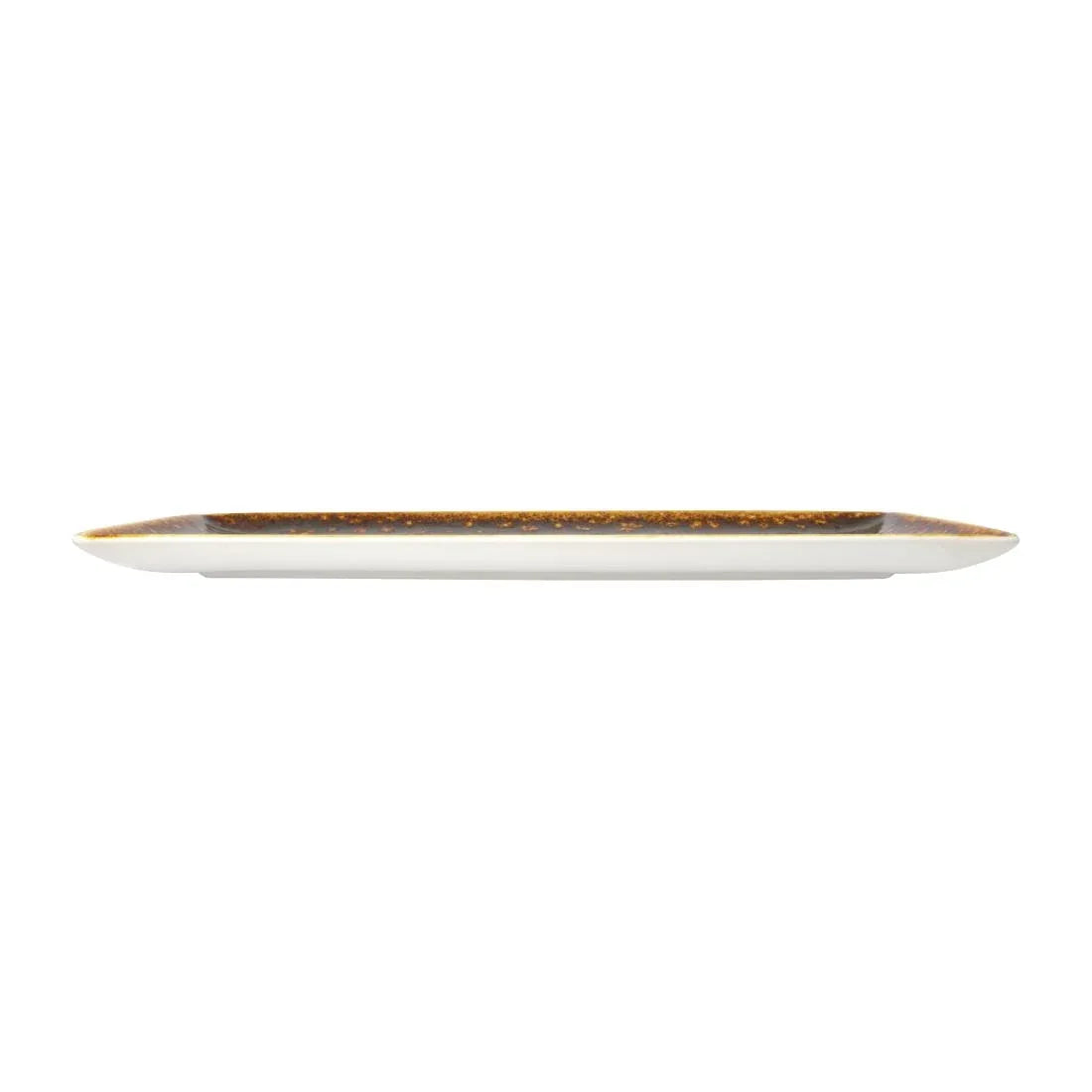 VV1843 Steelite Vesuvius Rectangle Three Amber 330 x 190mm (Pack of 12) - JD Catering Equipment Solutions Ltd
