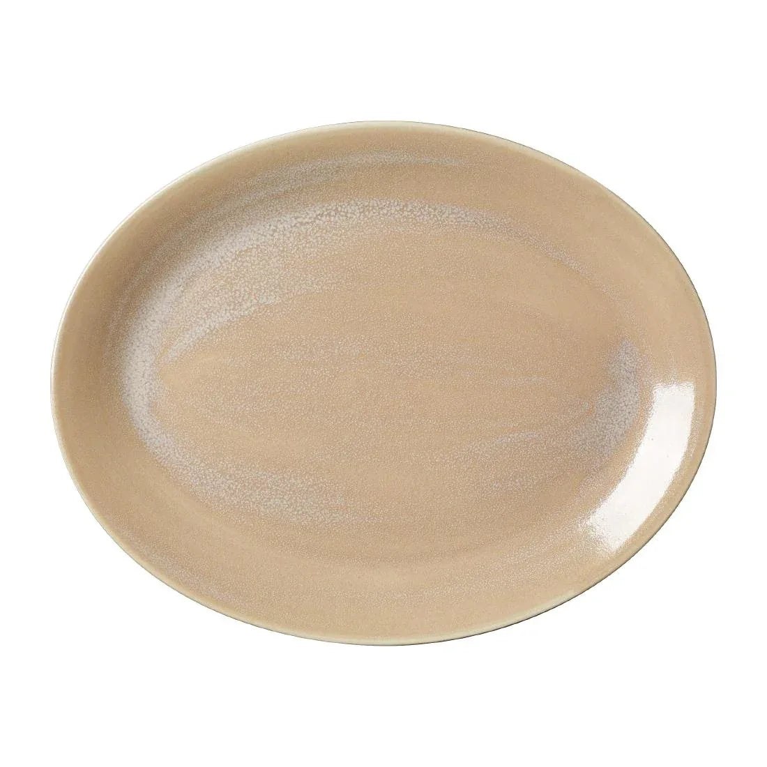 VV1939 Steelite Revolution Sandstone Oval Coupe Plate 342mm (Pack of 12) - JD Catering Equipment Solutions Ltd