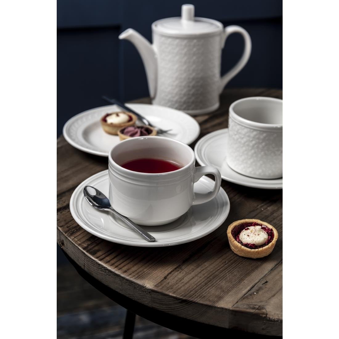 VV2384 Steelite Bead Coffee Saucers 118mm (Pack of 12)