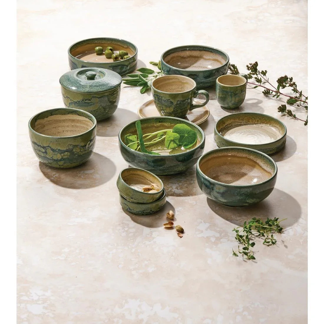 VV2477 Steelite Aurora Revolution Jade Round Stacking Trays 202mm (Pack of 12) - JD Catering Equipment Solutions Ltd