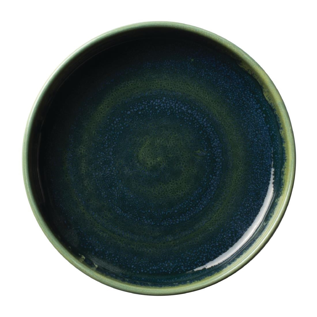 VV2521 Steelite Aurora Vesuvius Burnt Emerald Round Stacking Trays 135mm (Pack of 12)