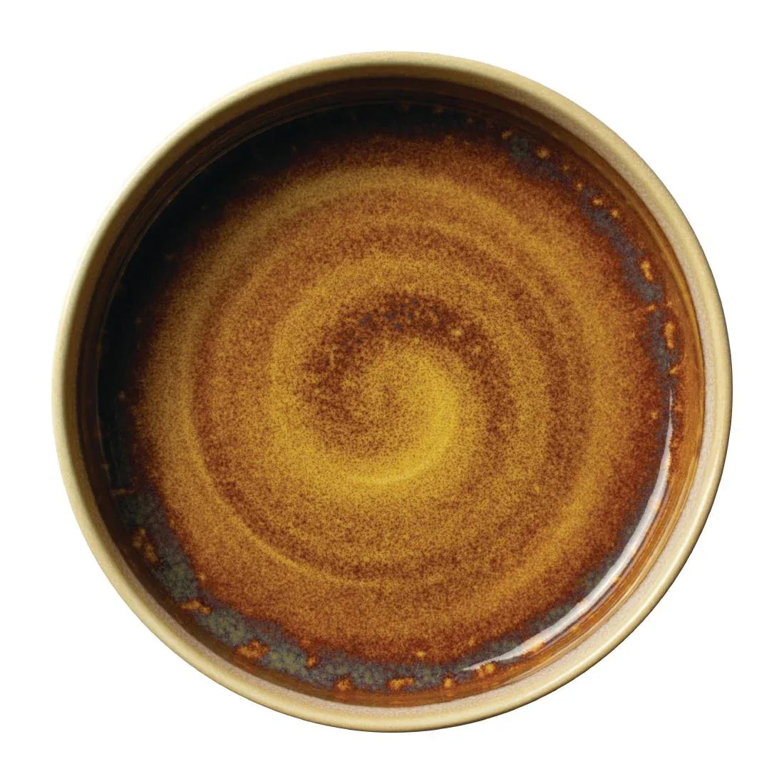 VV2540 Steelite Aurora Vesuvius Amber Round Stacking Trays 203mm (Pack of 12) - JD Catering Equipment Solutions Ltd