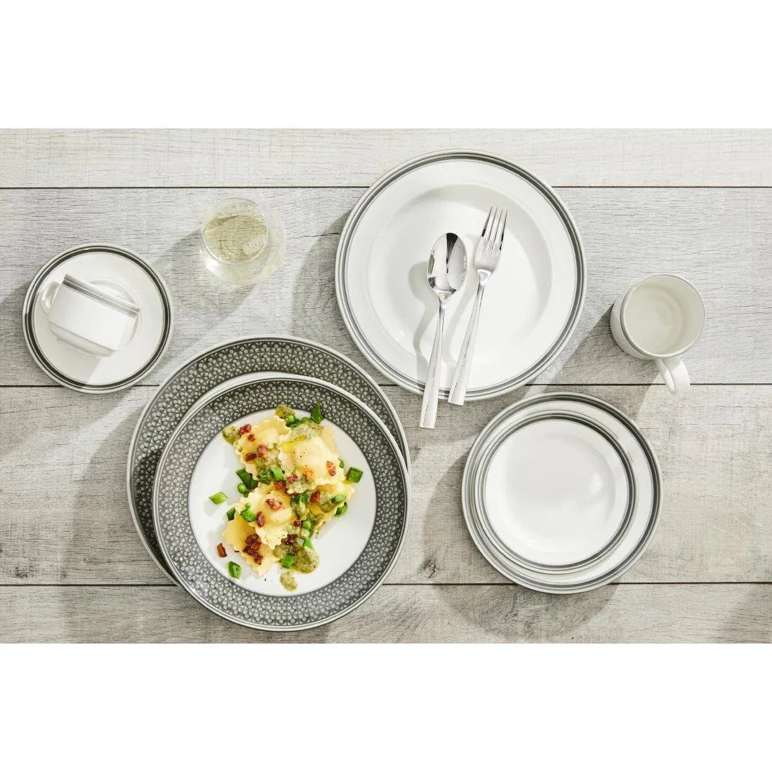 VV2663 Steelite Bead Truffle Plates 255mm (Pack of 12) - JD Catering Equipment Solutions Ltd