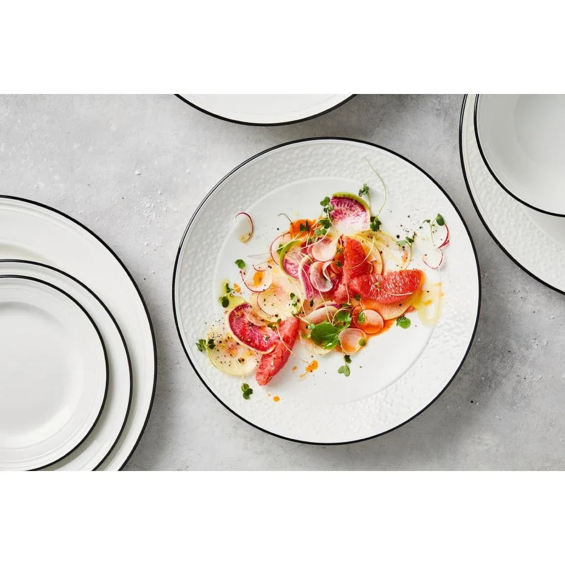 VV2678 Steelite Bead Black Band Coupe Bowls 252mm (Pack of 12) - JD Catering Equipment Solutions Ltd