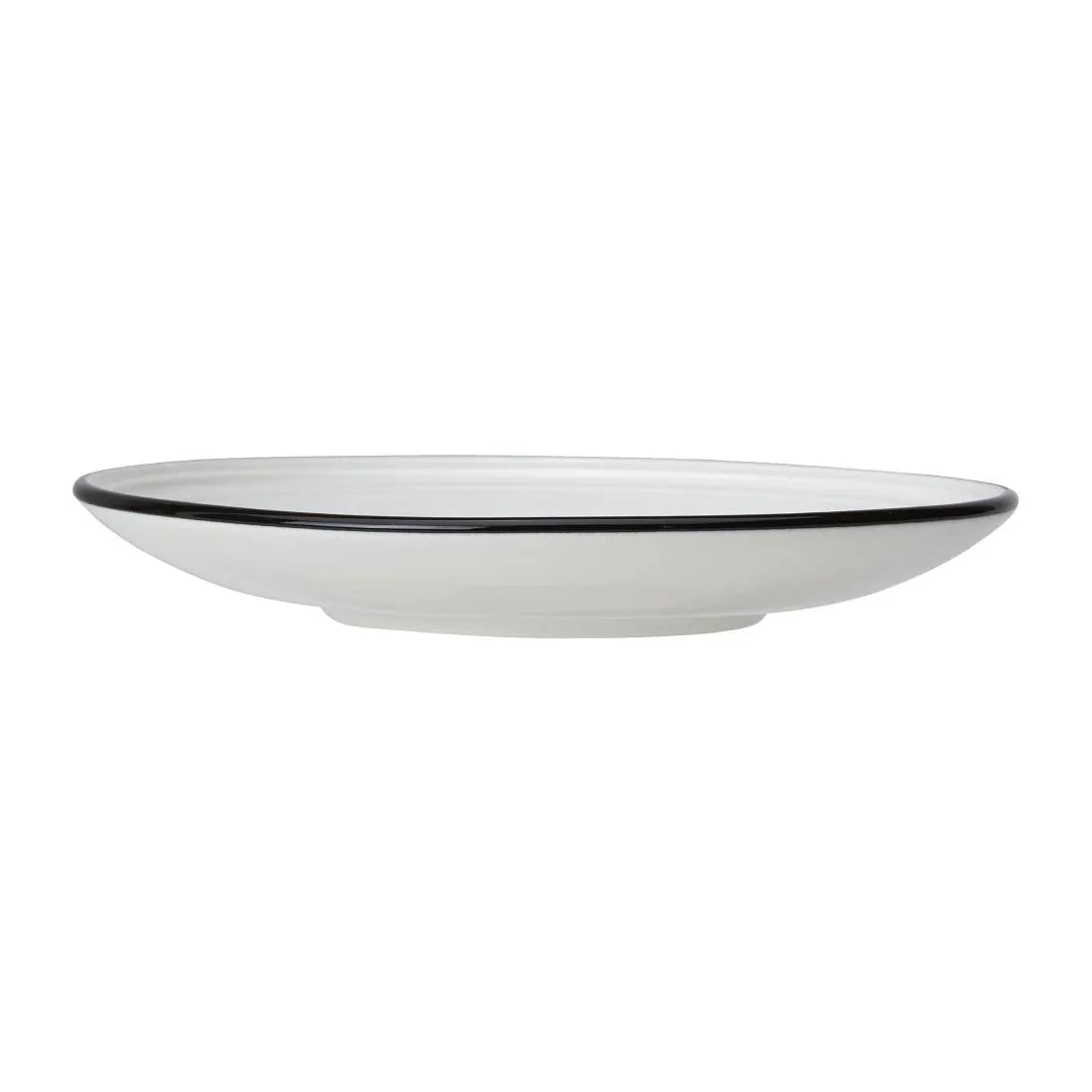 VV2677 Steelite Bead Black Band Saucers 150mm (Pack of 12) - JD Catering Equipment Solutions Ltd