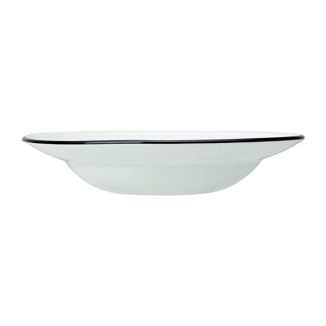 VV2679 Steelite Bead Black Band Pasta Plates 240mm (Pack of 12)