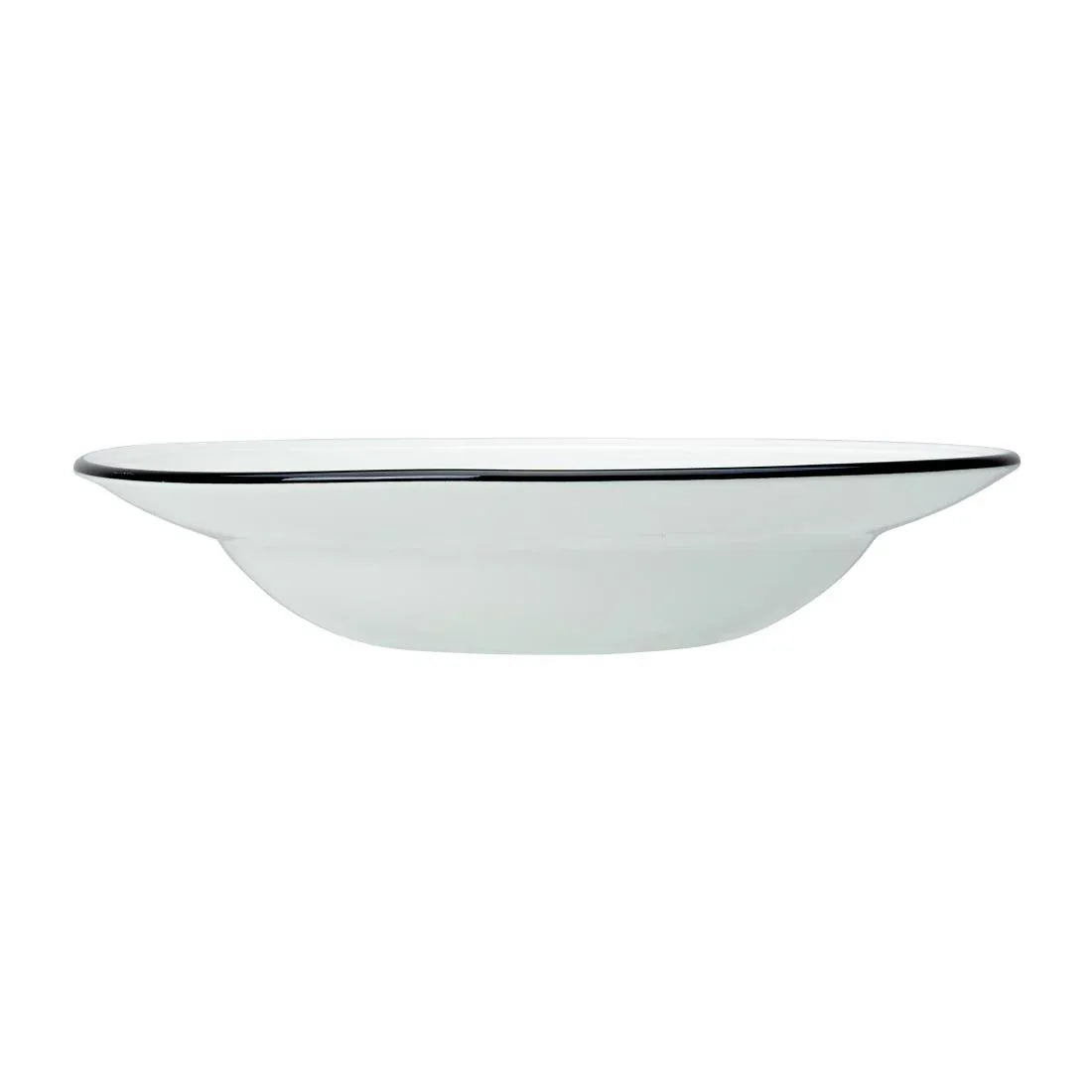 VV2679 Steelite Bead Black Band Pasta Plates 240mm (Pack of 12) - JD Catering Equipment Solutions Ltd