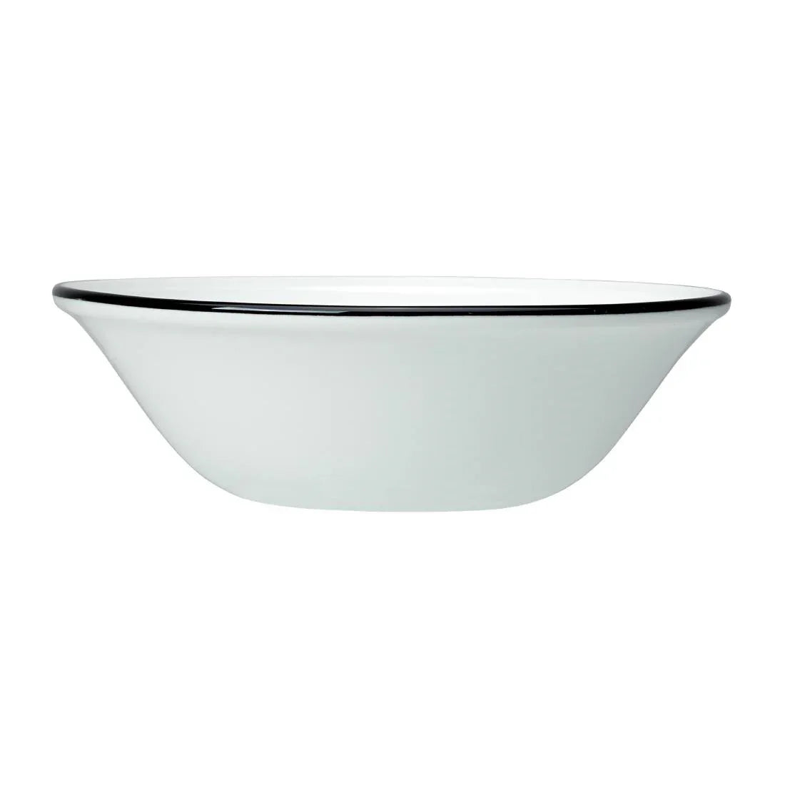 VV2680 Steelite Bead Black Band Oatmeal Bowls 165mm (Pack of 12) - JD Catering Equipment Solutions Ltd