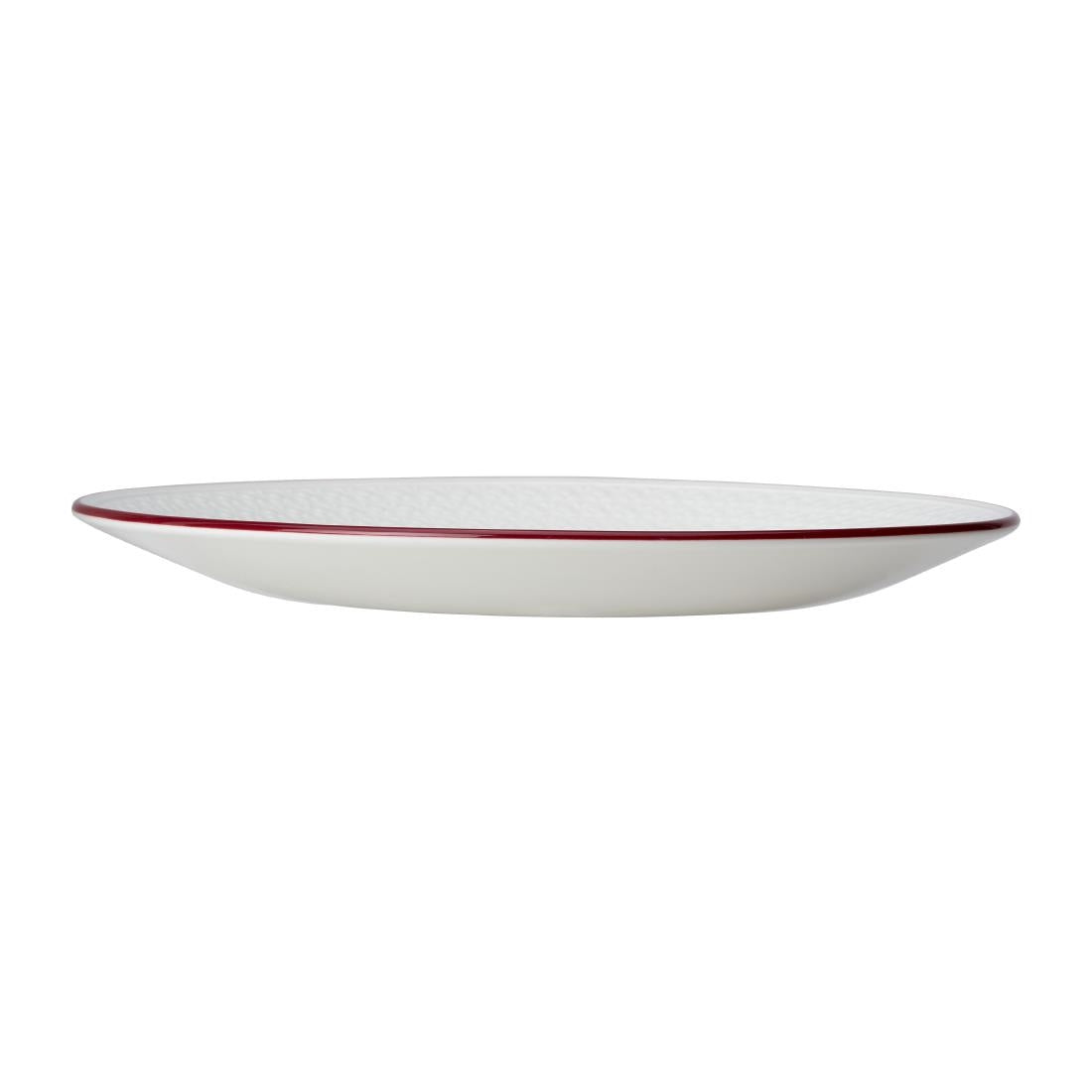 VV2684 Steelite Bead Maroon Band Coupe Plates 285mm (Pack of 6)