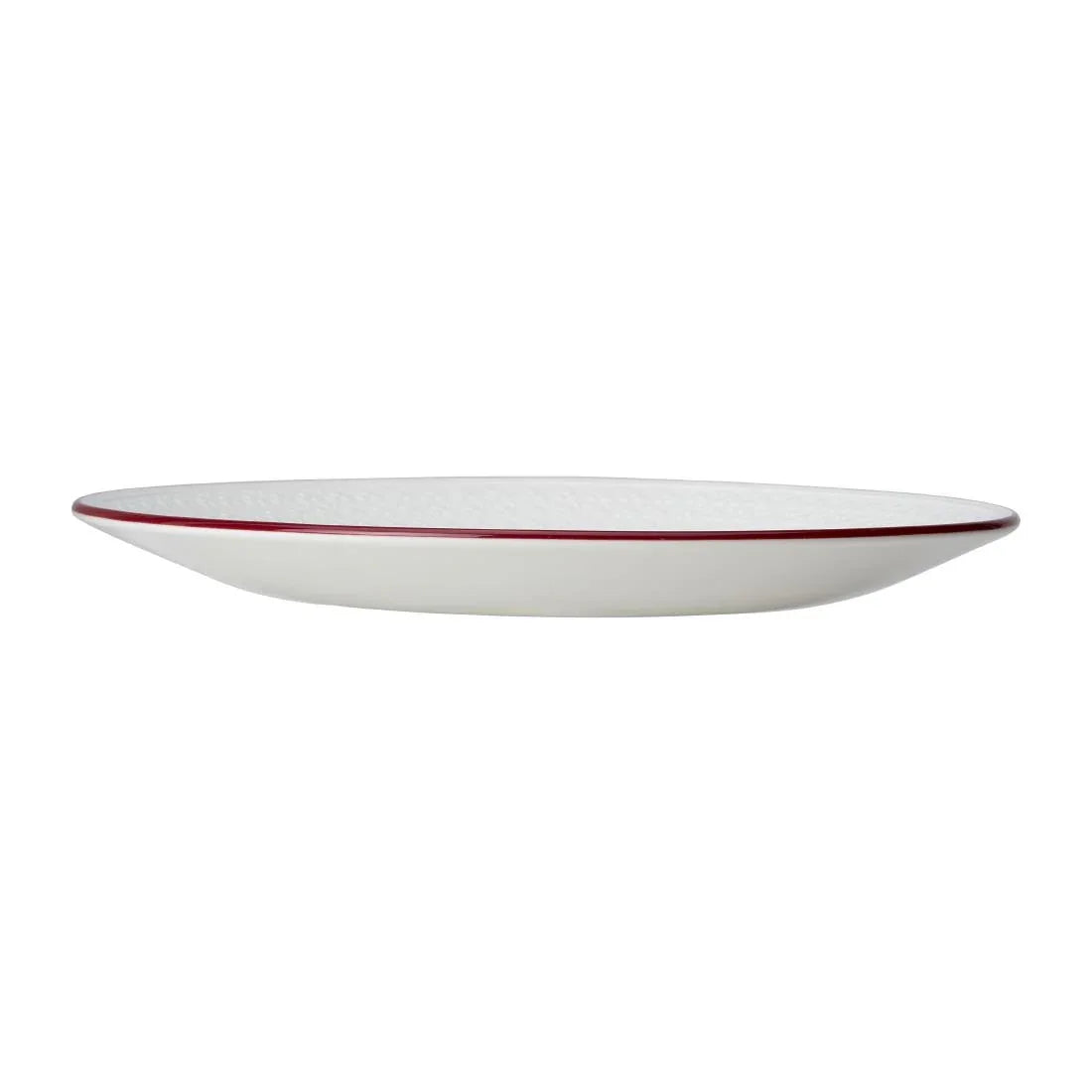 VV2684 Steelite Bead Maroon Band Coupe Plates 285mm (Pack of 6) - JD Catering Equipment Solutions Ltd