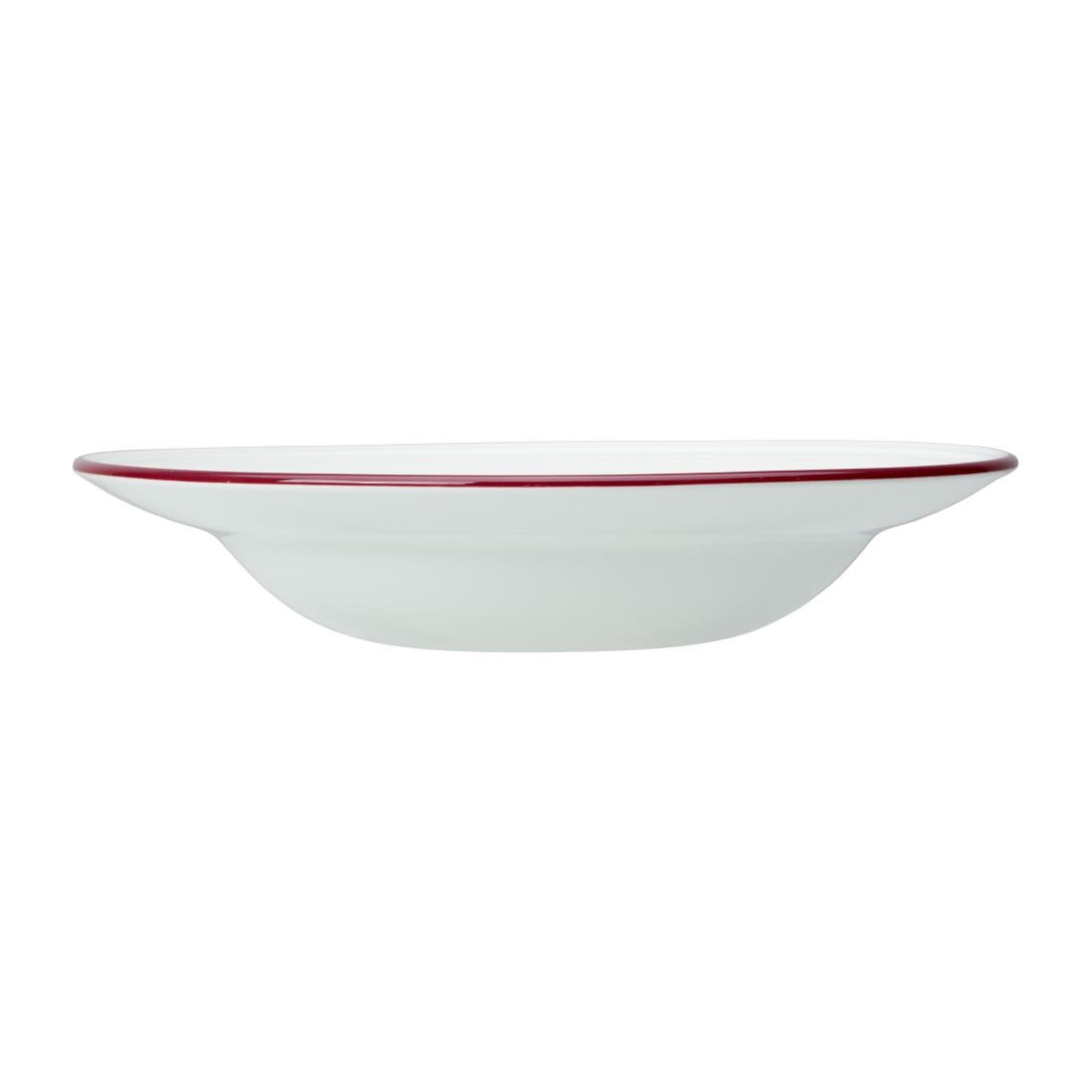 VV2690 Steelite Bead Maroon Band Pasta Plates 240mm (Pack of 12)