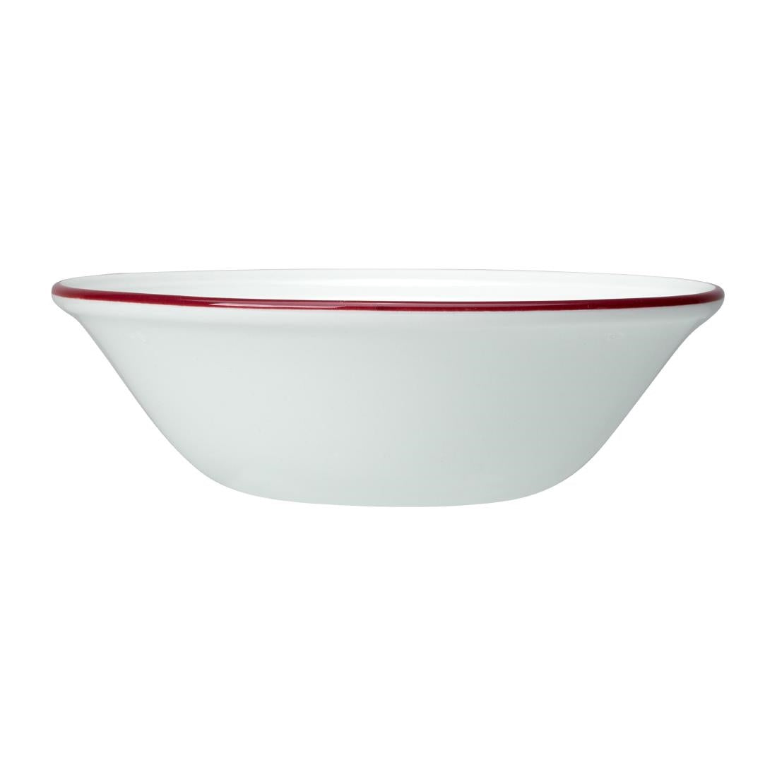 VV2691 Steelite Bead Maroon Band Oatmeal Bowls 165mm (Pack of 12)
