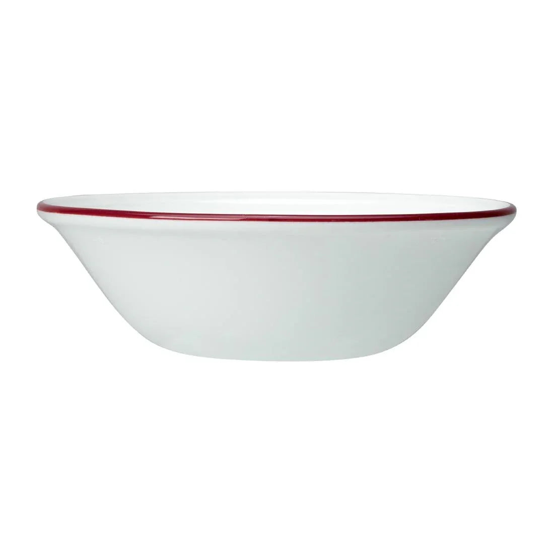VV2691 Steelite Bead Maroon Band Oatmeal Bowls 165mm (Pack of 12) - JD Catering Equipment Solutions Ltd