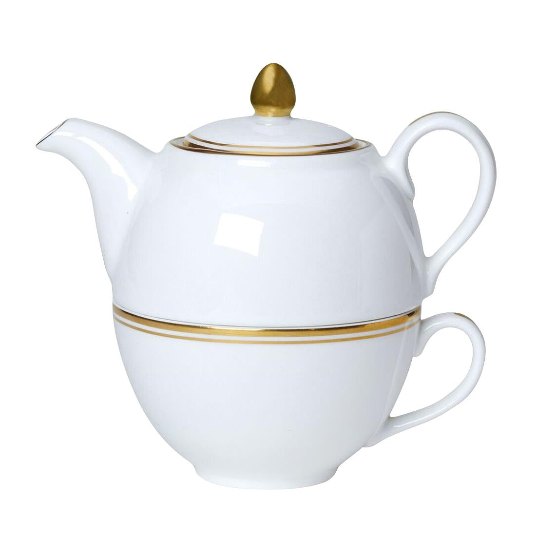 VV3071 Burnished Gold Coupe Tea For One Set (Box 6)