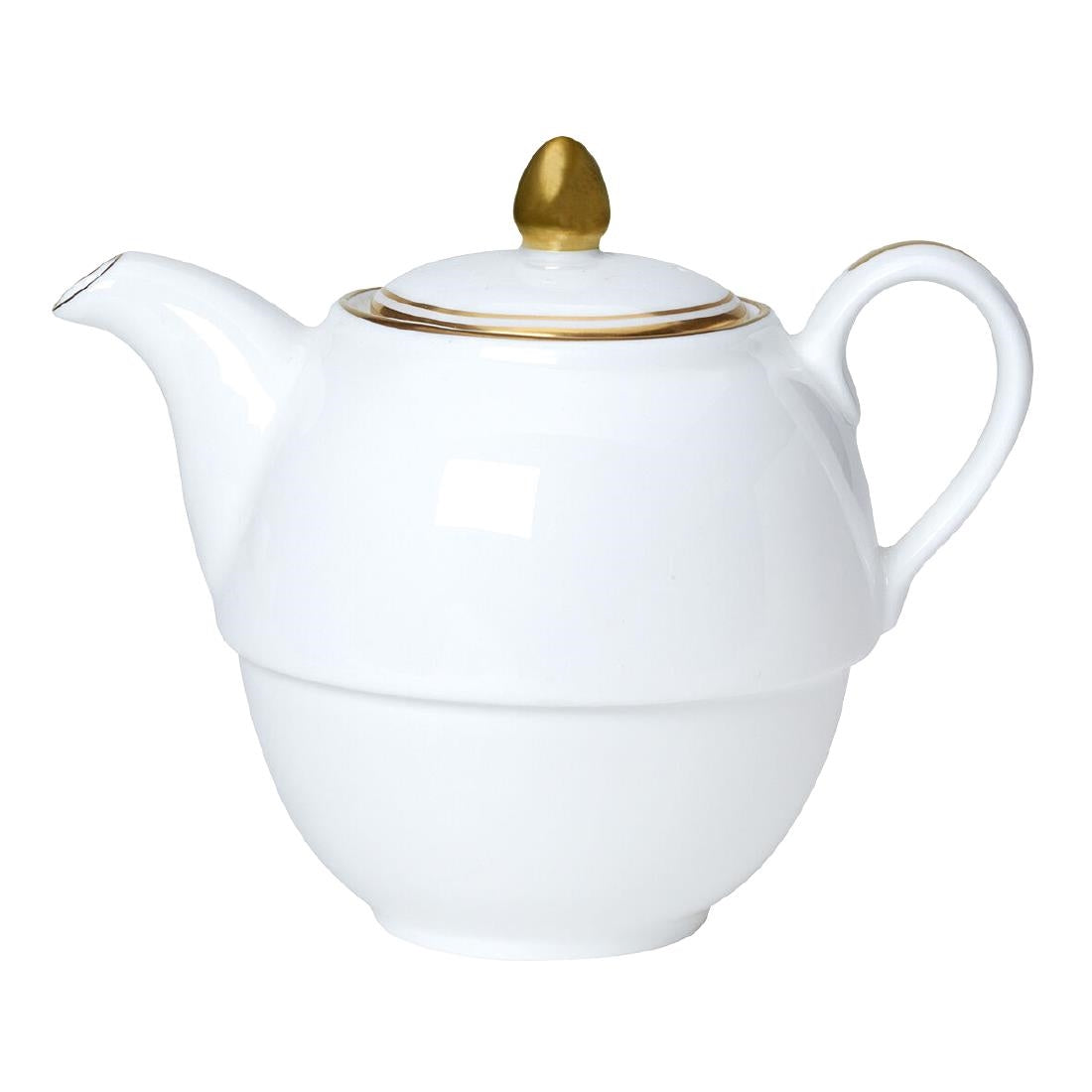 VV3073 Burnished Gold Coupe Tea Set For One Teapot - 124mm 460ml (Box 6)