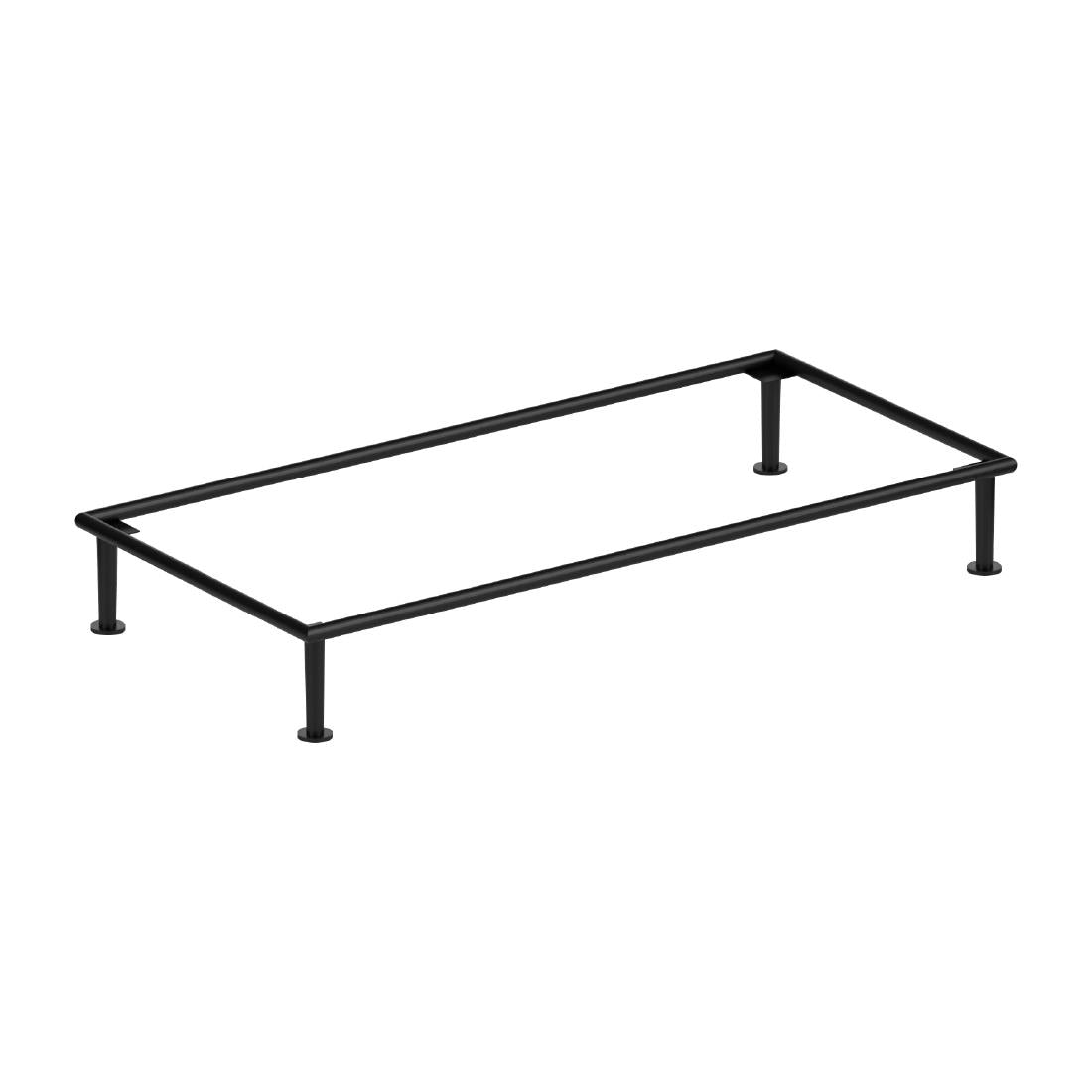 VV3247 Steelite DWH Buffet Black Rectangular Riser 610x280x75mm