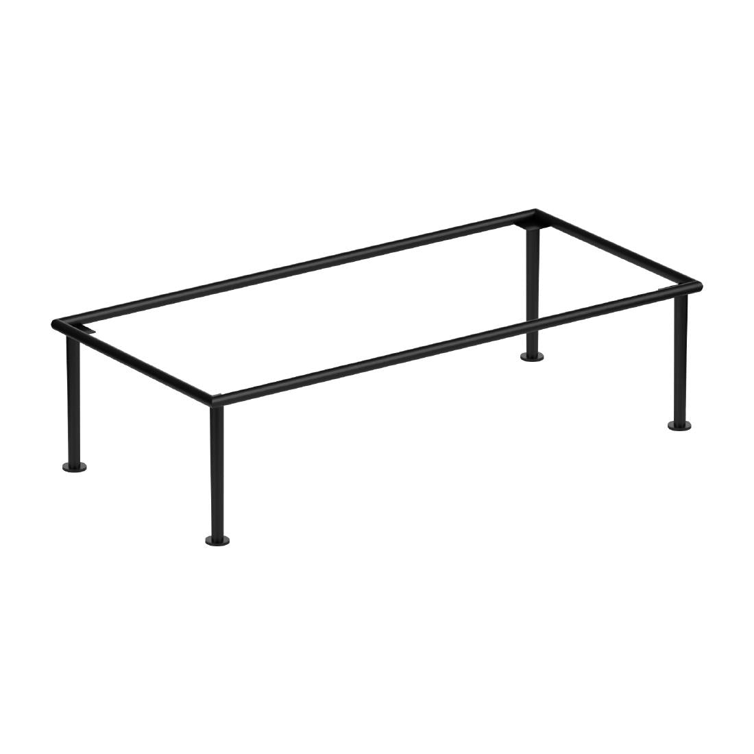 VV3249 Steelite DWH Buffet Black Rectangular Riser 610x280x150mm