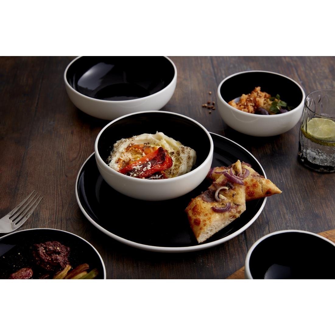 VV3407 Steelite Nyx Tray Round Stkg 165mm (Box 12)(Direct)