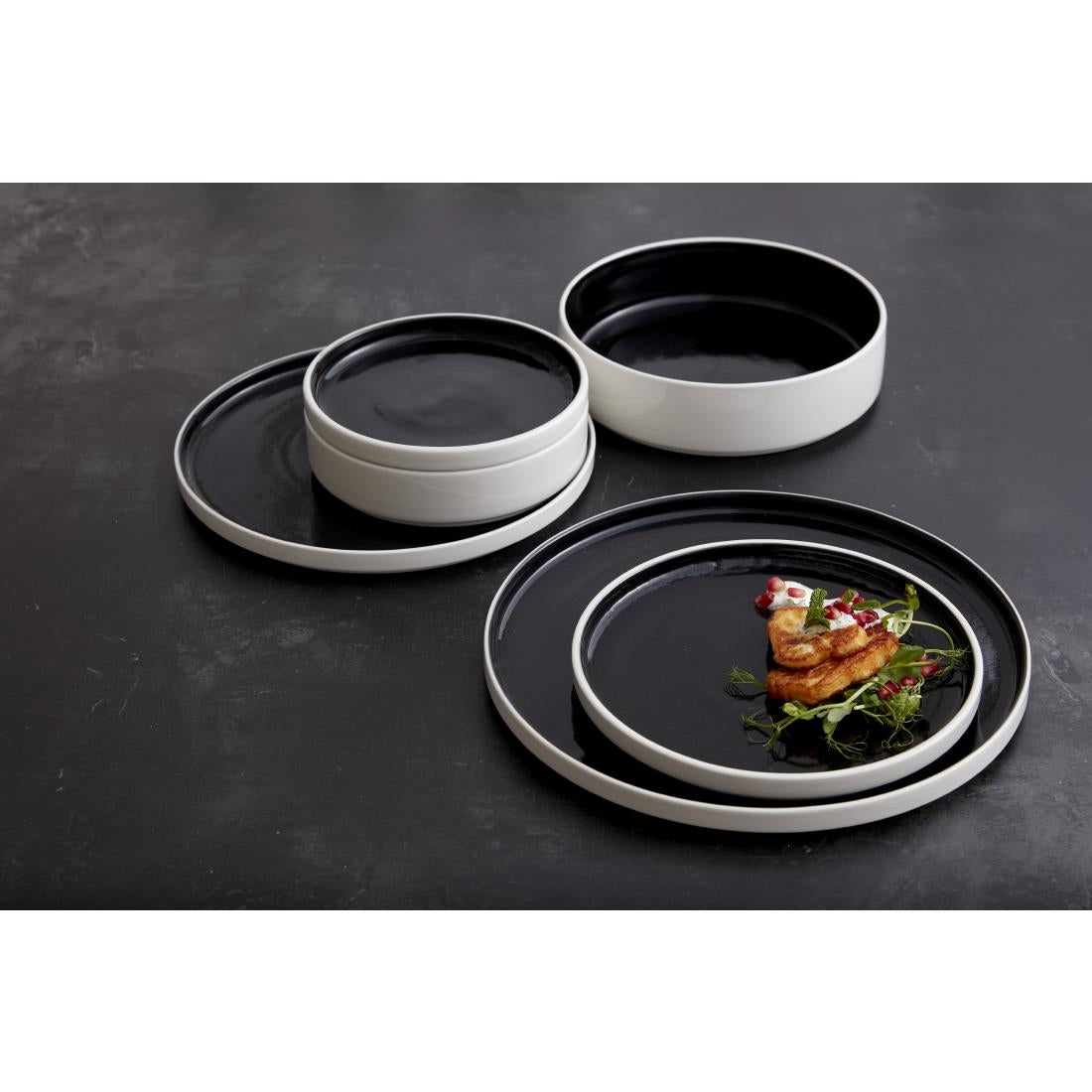 VV3406 Steelite Nyx Tray Round Stkg 202.5mm (Box 12)(Direct)