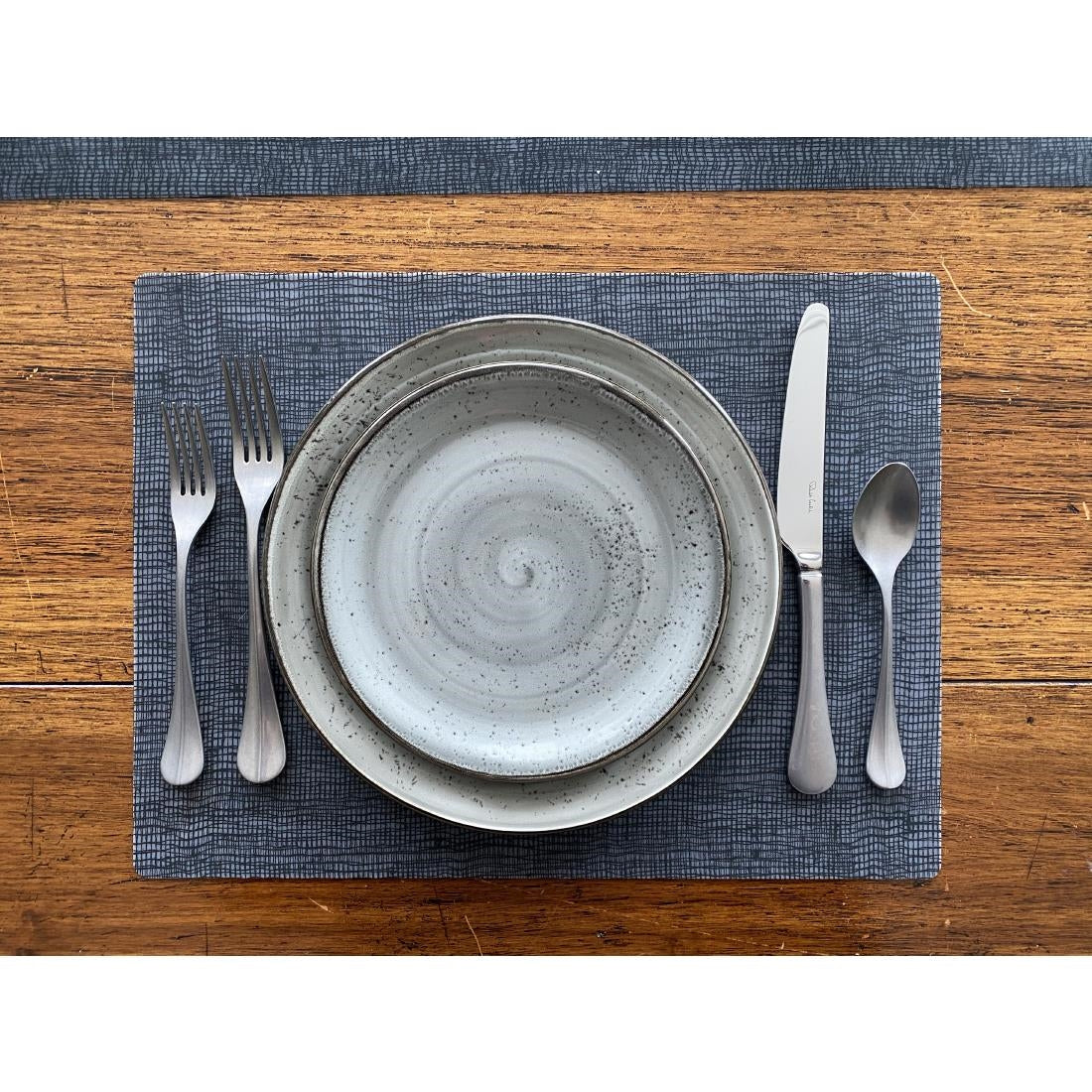 VV3423 Steelite Modern Twist Silicone Placemat Denim Blue 305x400mm (Box 12)(Direct)