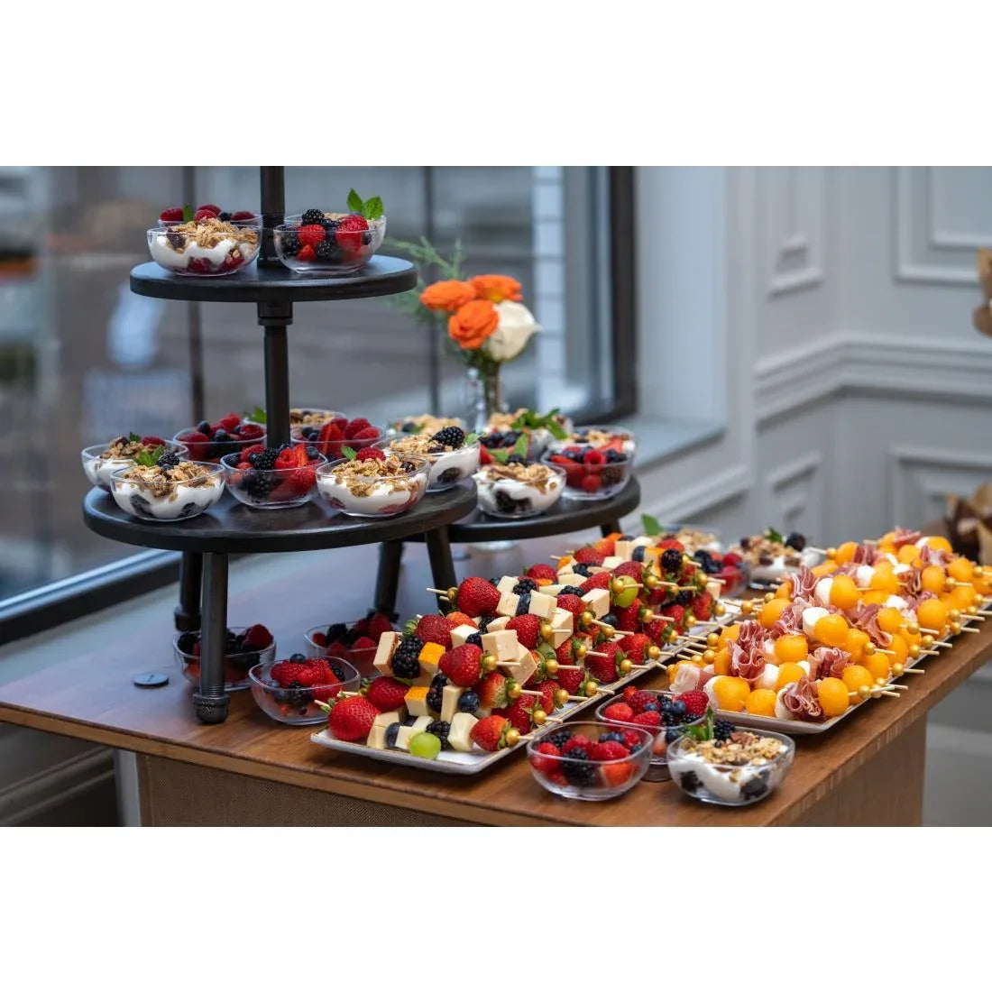 VV3454 Steelite Gun Metal Pipe Stand 3-Tier 355x674mm - JD Catering Equipment Solutions Ltd