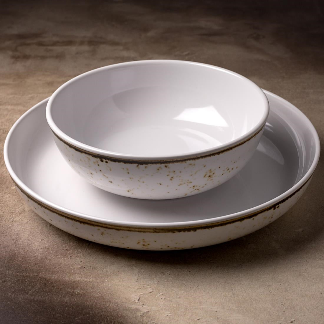 VV3462 Steelite Craft White Buffet Medium Low Bowls 330mm (Pack of 12)