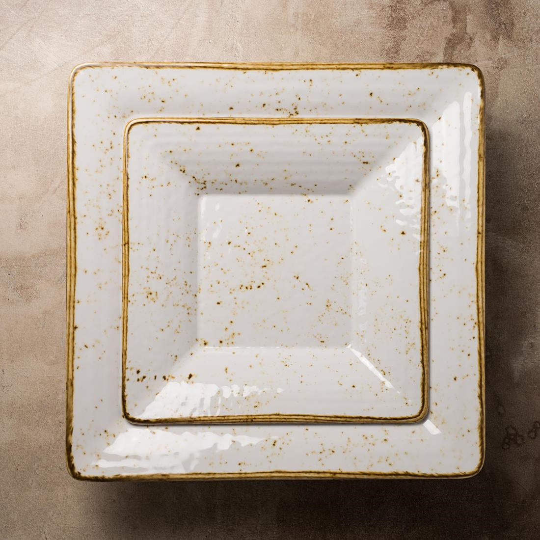 VV3468 Steelite Craft White Buffet Square Pebble Bowls 343mm (Pack of 6)