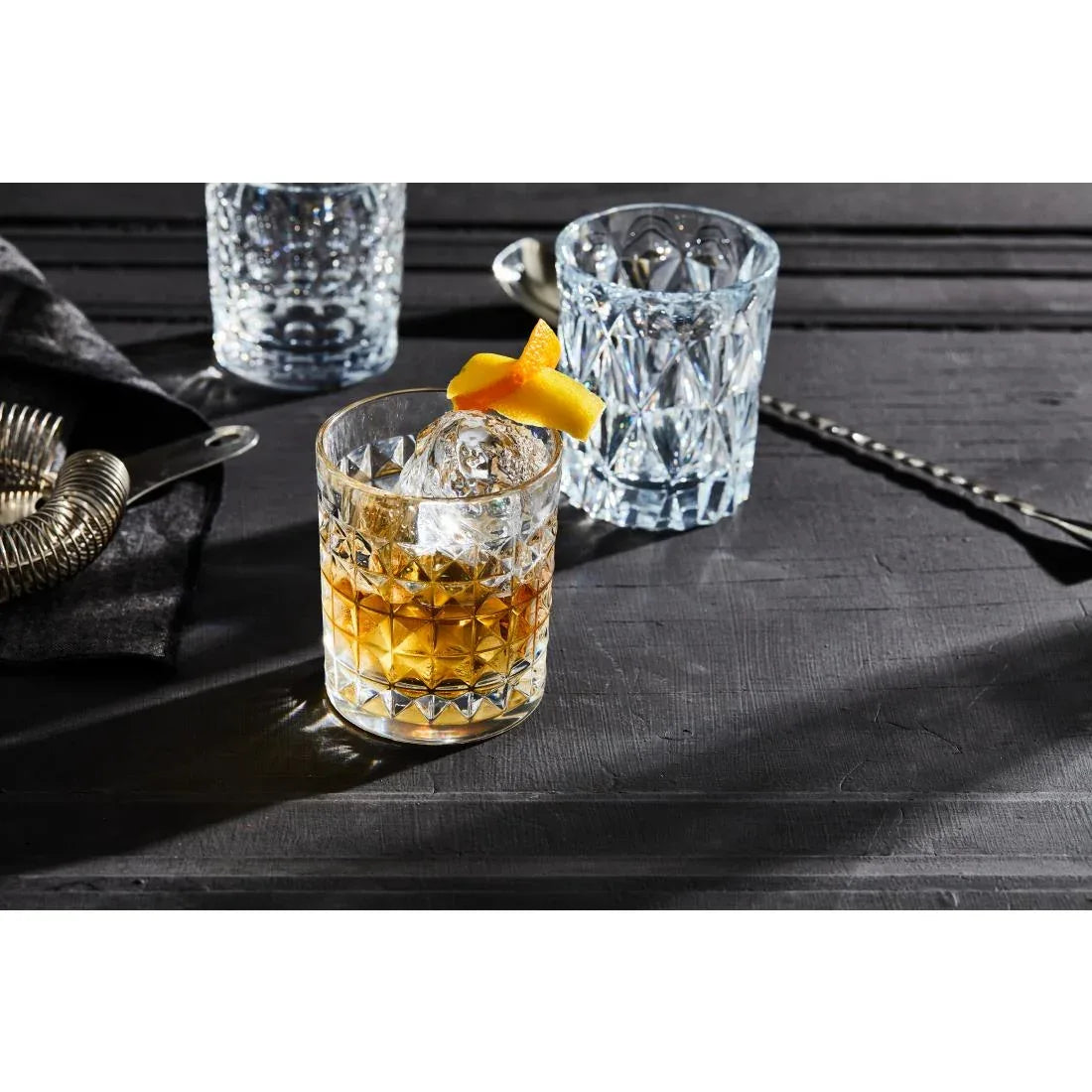 VV3492 Steelite Highland Clear Cut Tumbler 266ml (Box 24)(Direct) - JD Catering Equipment Solutions Ltd