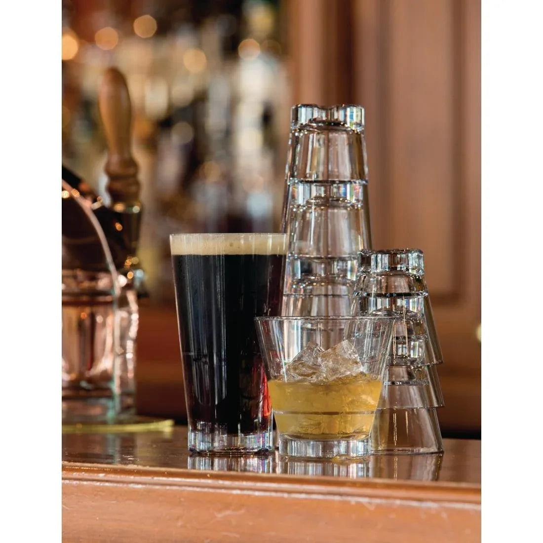 VV3568 Steelite Capella Stack Clear Short Double Rocks 414ml (Box 12)(Direct) - JD Catering Equipment Solutions Ltd