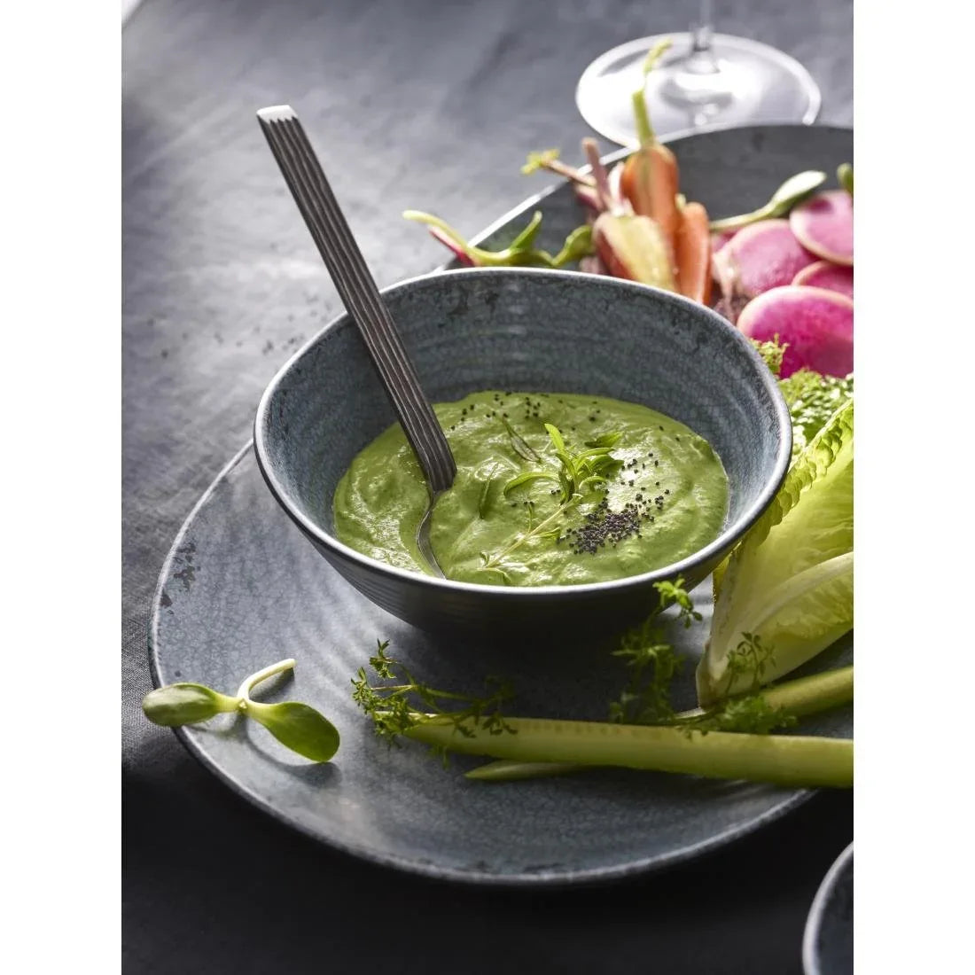 VV3585 Steelite Creations Pompeii Slate Bowl 95.2mm 147.8ml (Box 24)(Direct) - JD Catering Equipment Solutions Ltd