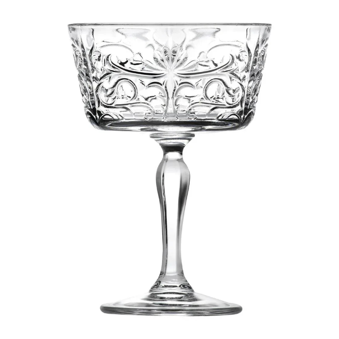 VV3842 RCR Cristalleria Tattoo Champagne Saucer 268ml (Pack of 12) - JD Catering Equipment Solutions Ltd