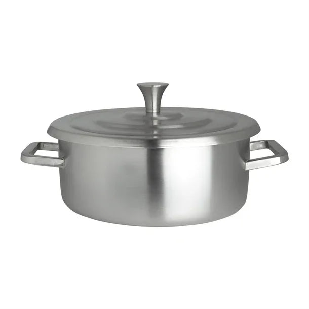 VV3901 Steelite Creations Homestyle Brushed Stainless Round Chafer 1.9L (Pack of 3) - JD Catering Equipment Solutions Ltd