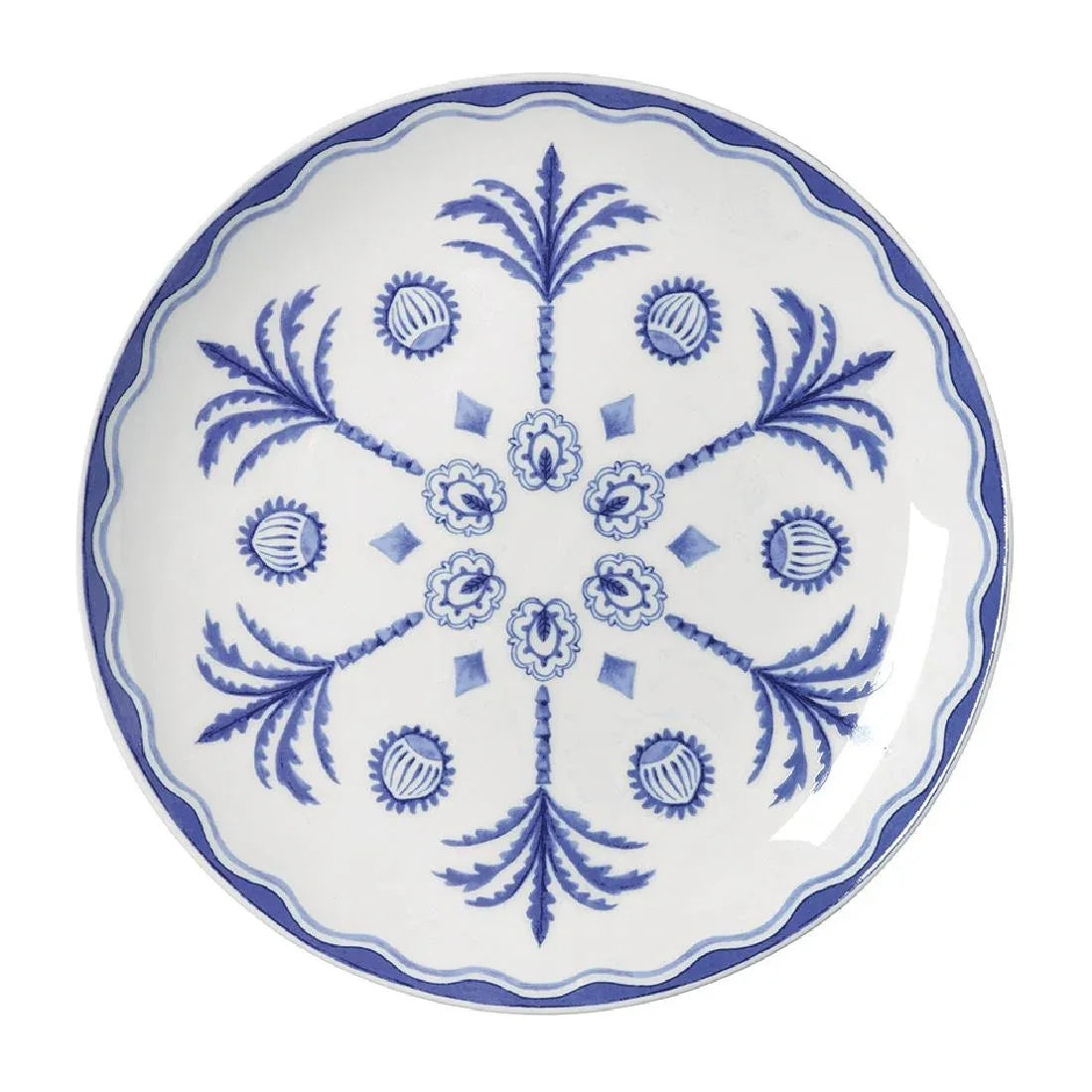 VV3967 William Edwards Sultan's Garden Blue Plate Coupe 210mm (Pack of 12) - JD Catering Equipment Solutions Ltd