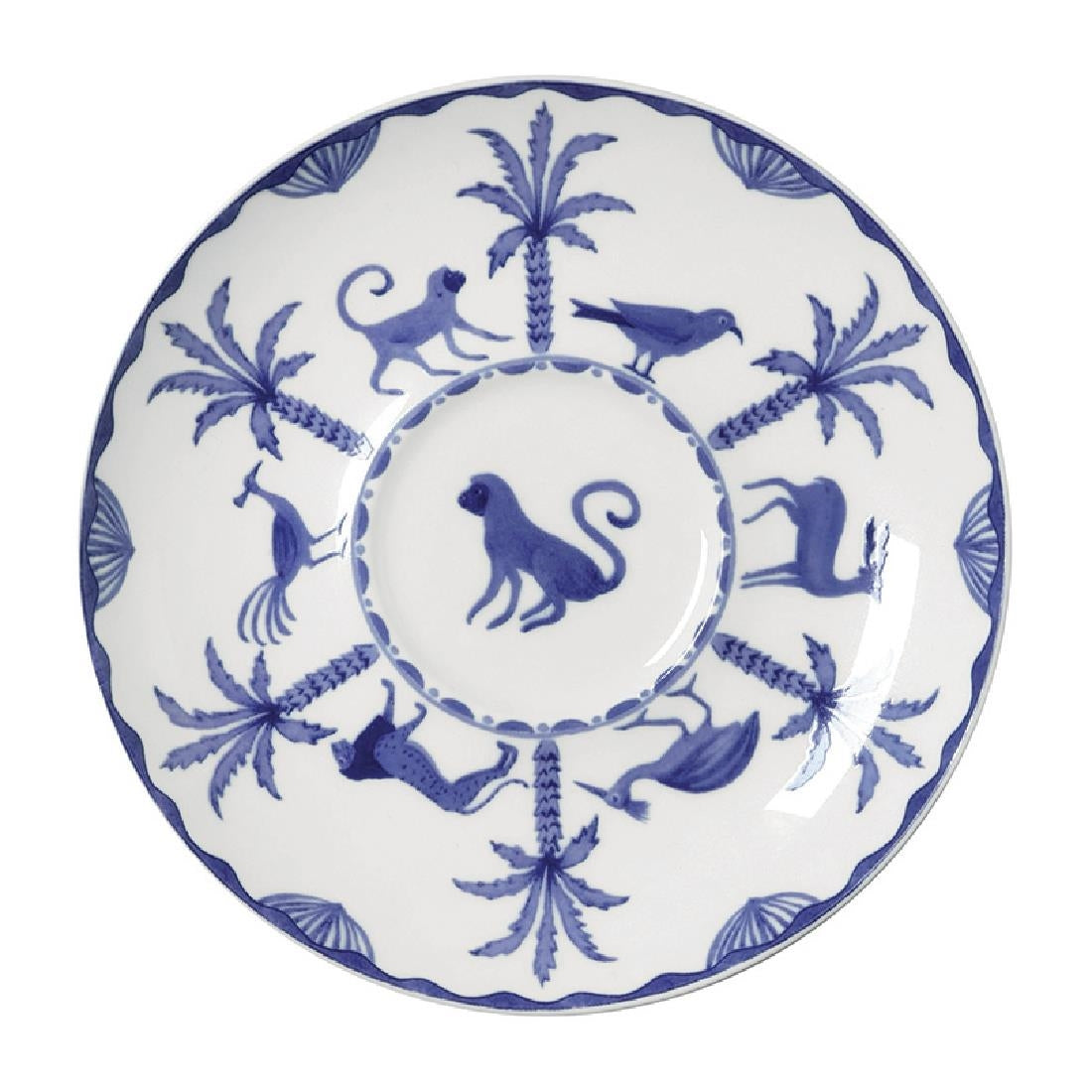 VV3968 William Edwards Sultan's Garden Blue Tea for One Saucer Fits AND0411A (Pack of 6)