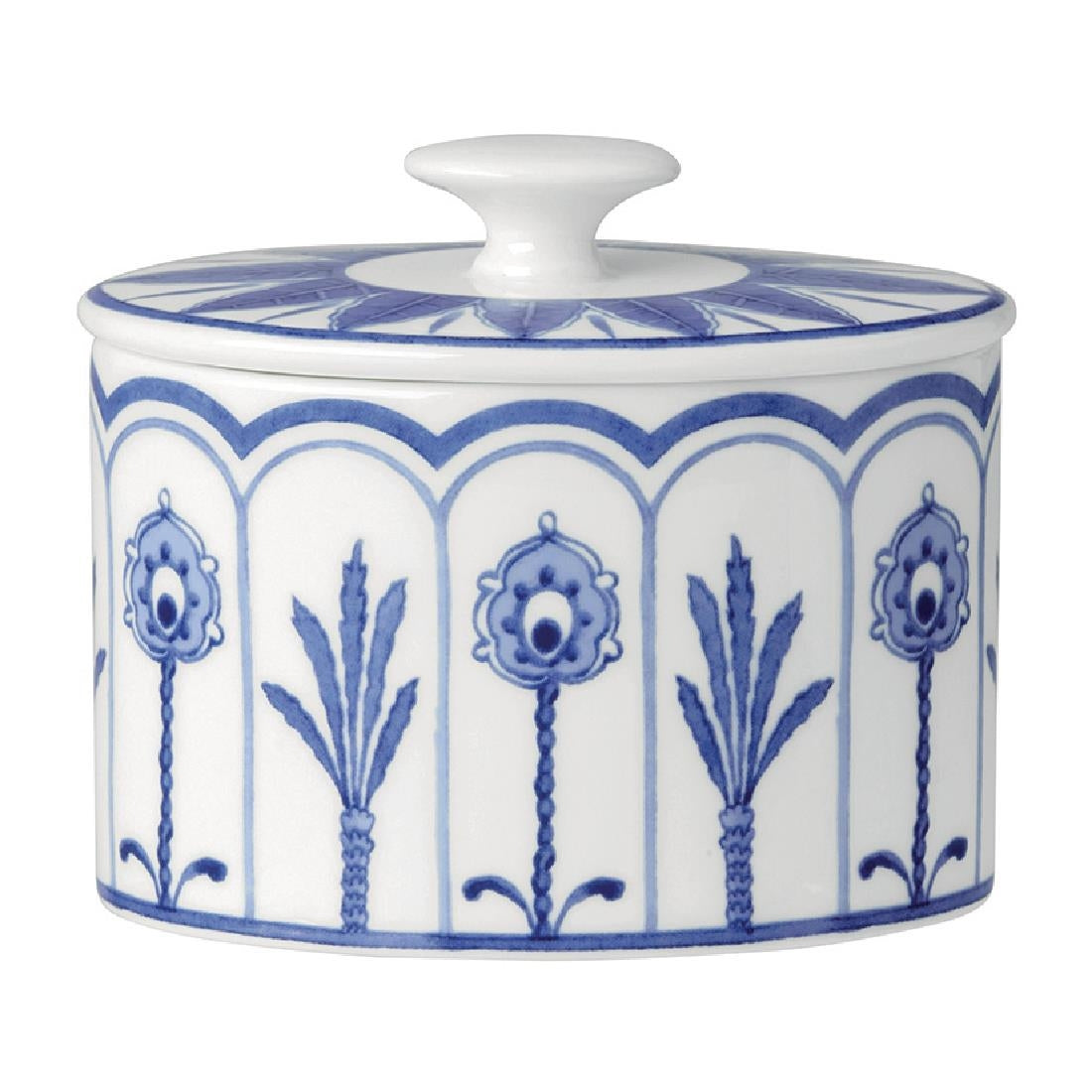 VV3977 William Edwards Sultan's Garden Blue Oval Sugar Coupe 90mm (Pack of 12)