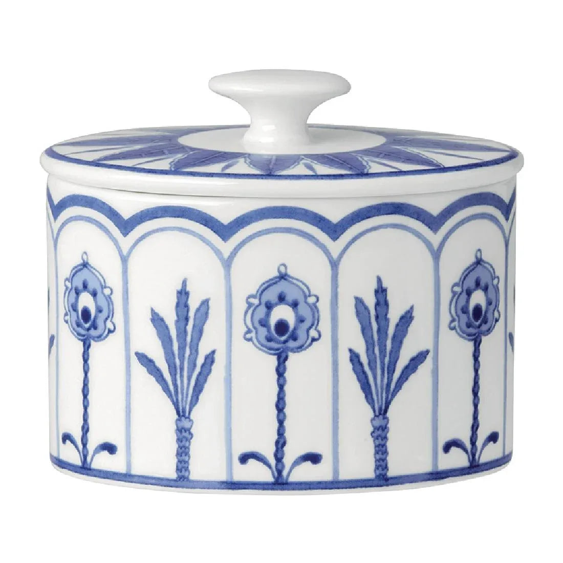 VV3977 William Edwards Sultan's Garden Blue Oval Sugar Coupe 90mm (Pack of 12) - JD Catering Equipment Solutions Ltd