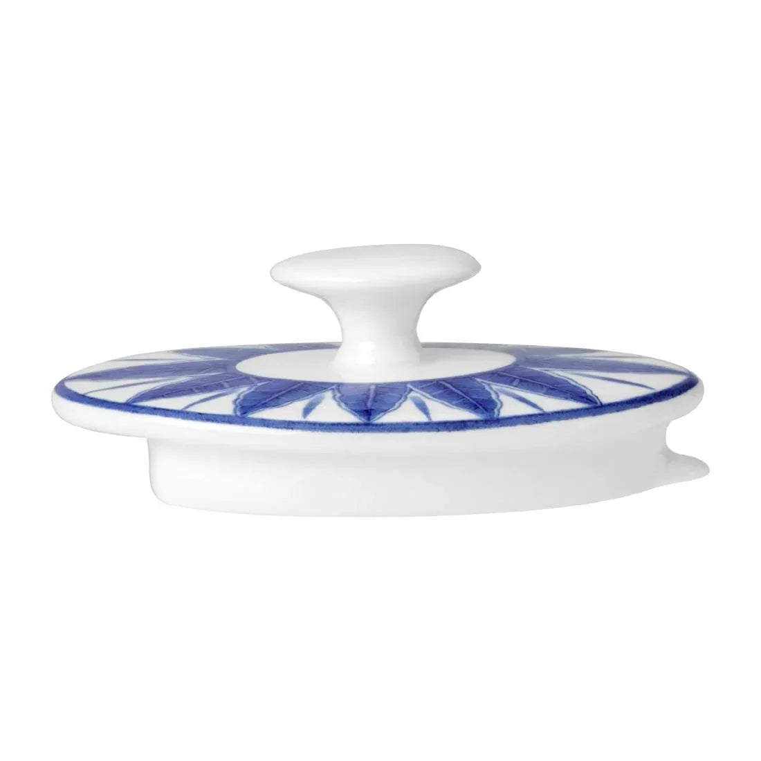 VV3979 William Edwards Sultan's Garden Blue 2 Cup Oval Teapot Lid Only (Pack of 6) - JD Catering Equipment Solutions Ltd