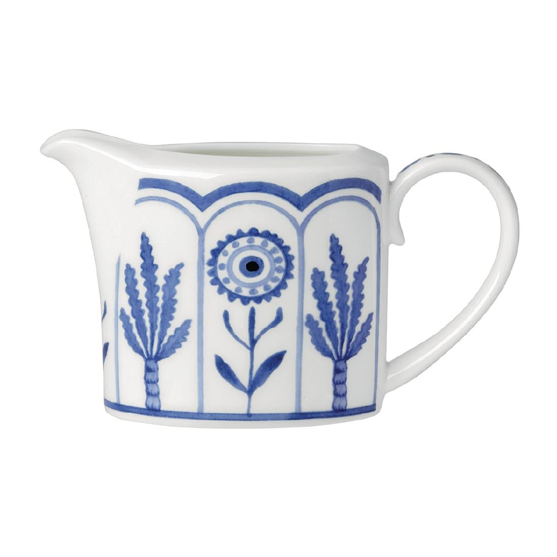 VV3980 William Edwards Sultan's Garden Blue Milk Jug Stainless steel Coupe 220ml (Pack of 12)