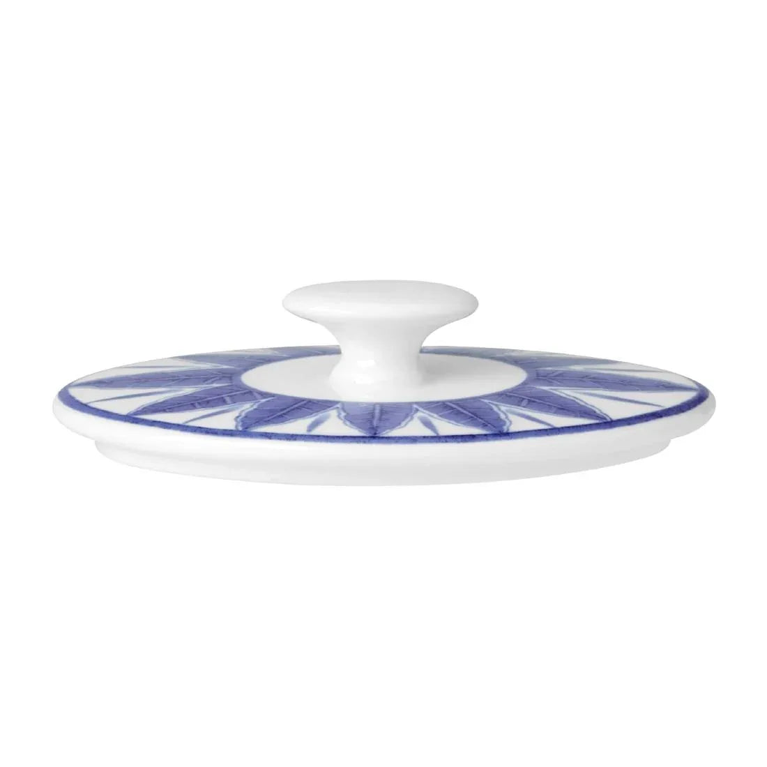 VV3981 William Edwards Sultan's Garden Blue Oval Covered Sugar Lid Fits AND0335 (Pack of 12) - JD Catering Equipment Solutions Ltd