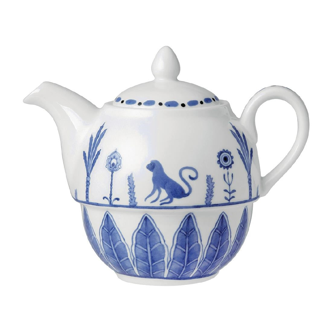 VV3984 William Edwards Sultan's Garden Blue Tea For One Teapot Coupe 460ml (Pack of 12)