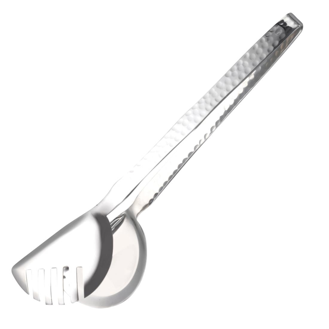 VV4018 Steelite DWH Hammered Stainless Steel Buffet Salad Tong 10'' (Pack of 6)