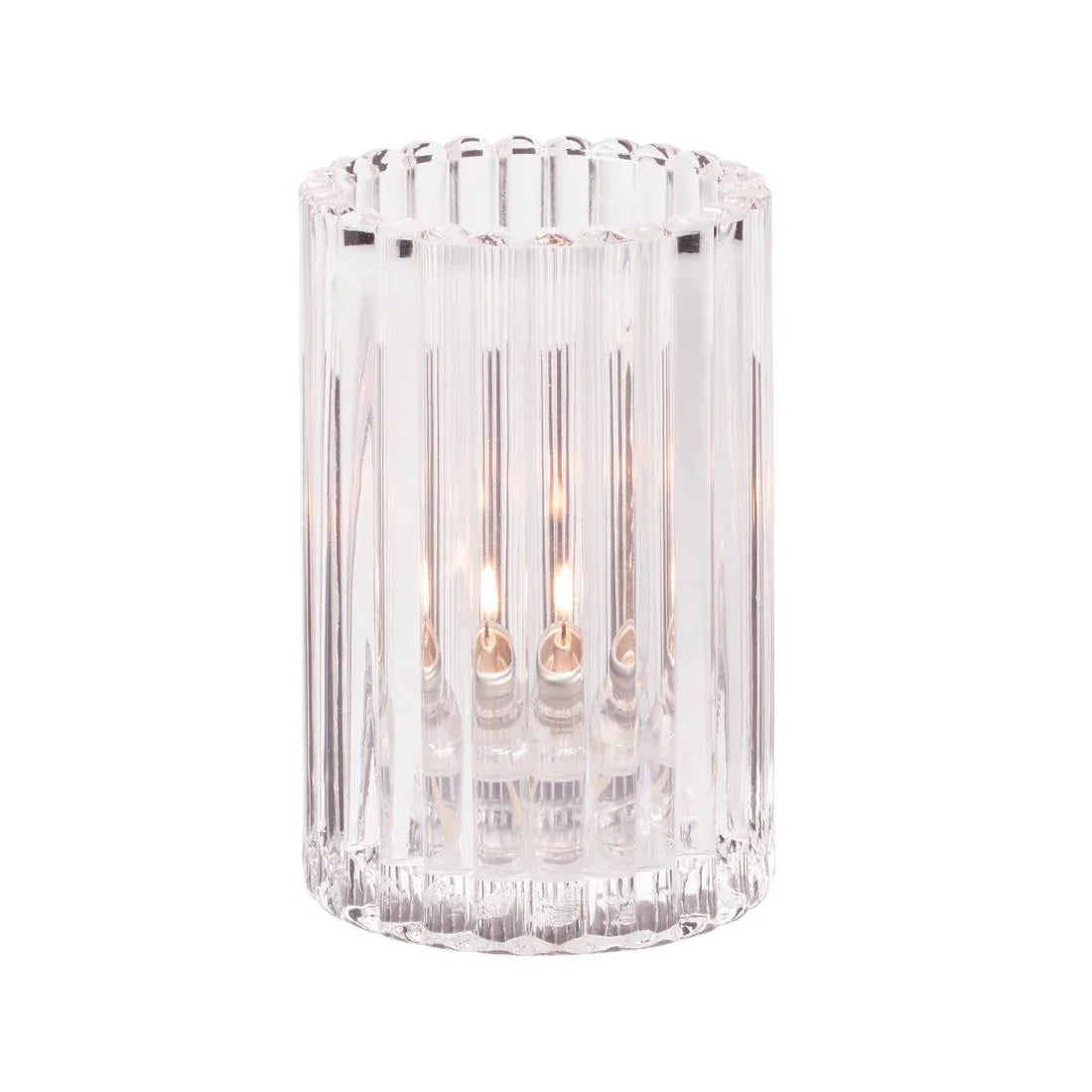 VV4024 Hollowick Vertical Rod Clear Cylinder 73mm x 118mm (Pack of 6) - JD Catering Equipment Solutions Ltd