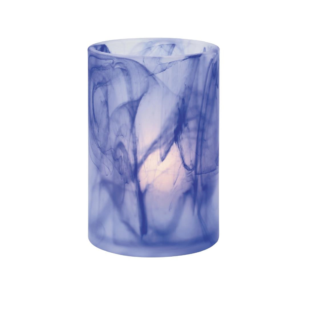 VV4050 Hollowick Wysp Dark Blue Glass Cylinder 73mm x 114mm (Pack of 6)