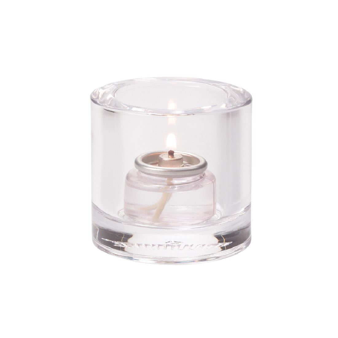VV4057 Hollowick Thick Round Clear Tealight 70mm x 73mm (Pack of 6)